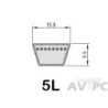 5L590 Courroie KEVLAR, Lg Ext 1499mm