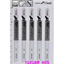 Lames de scie sauteuse pour le Bois, T101BR, inversée