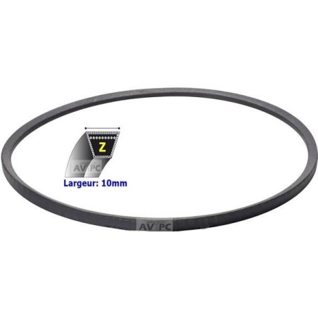 Courroie Z65, Trapézoïdale Lisse 10x1651 Li