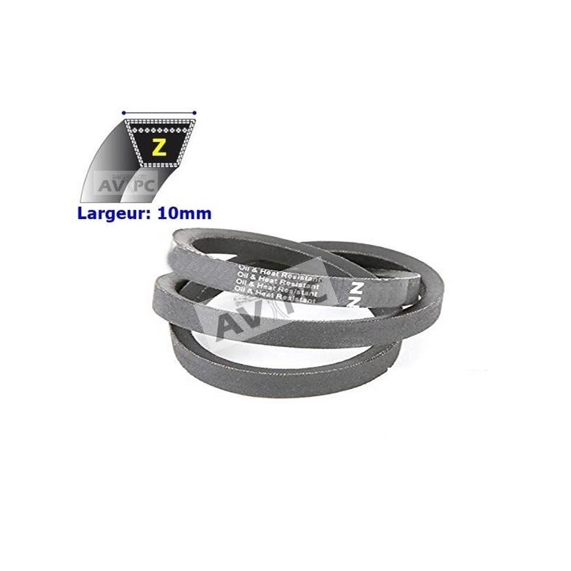 Courroie Z25,  Trapézoïdale Lisse 10x630 Li