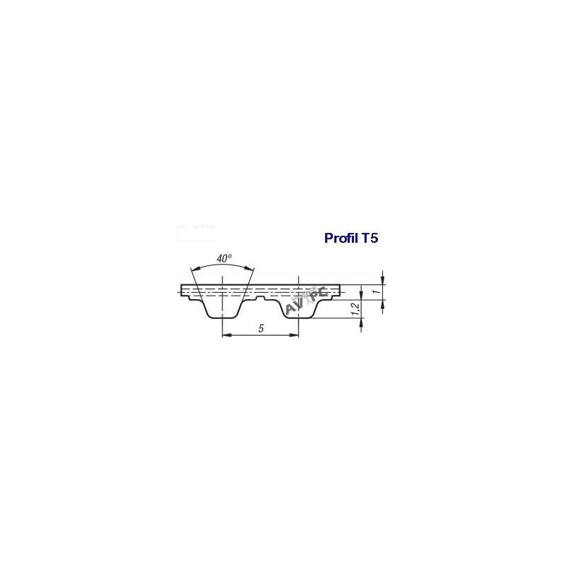 Courroie De Distribution T5 En Polyuréthane Avec âme Acier - Longueur 420mm, Largeur 8mm, 84 Dents