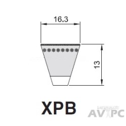 XPB1525 Courroie Trapézoïdale Crantée