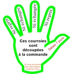 Courroie plate Longueur: 1280mm / Largeur: 35mm