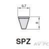Courroie SPZ1047, Trapézoïdale Lisse