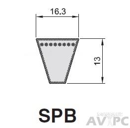 SPB1600 17x1540Li DUNLOP V Courroie Trapézoïdale Spb Section 17x11mm
